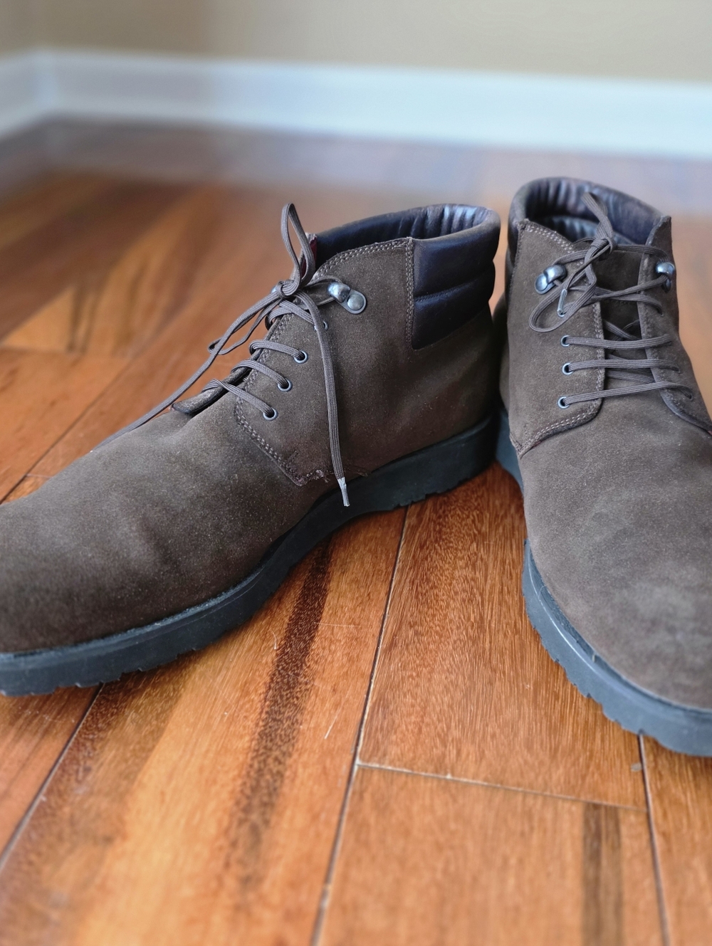 Salvatore Ferragamo Brown Leather Suede Lug Sole Boots Men’s 11.5‎ Old Money - Picture 3 of 10